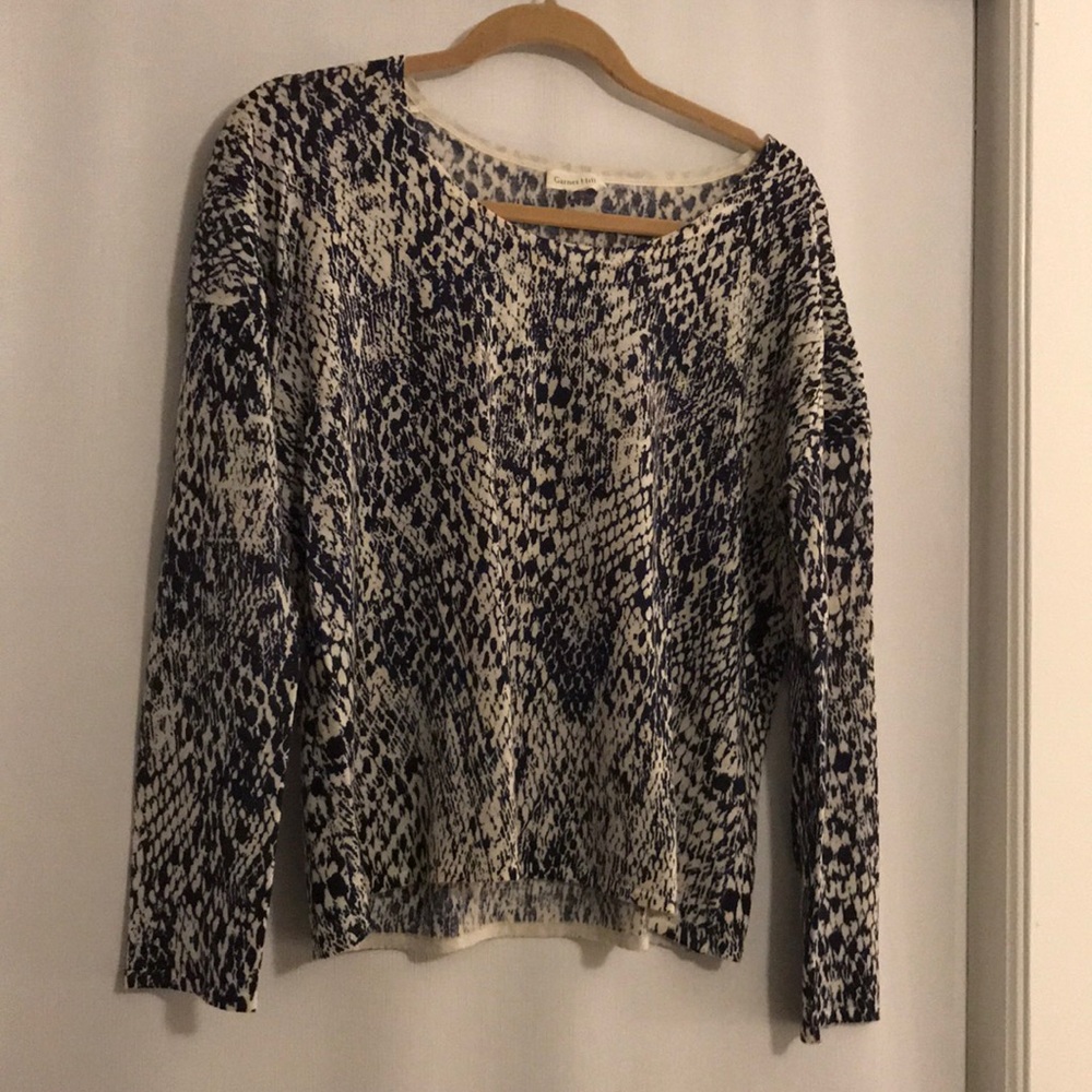 Garnet Hill Navy Sweater